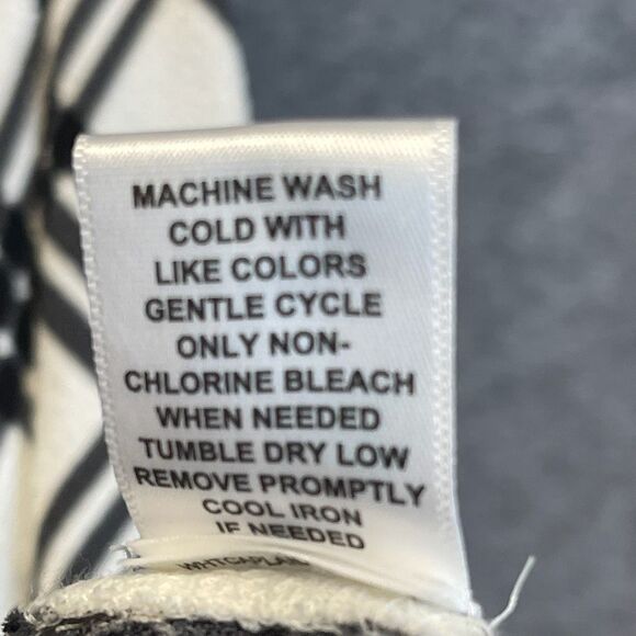 ELLE Black White Plaid Fit & Flare Dress Handkerchief Hem Size Large Zipper EUC - Picture 5 of 15